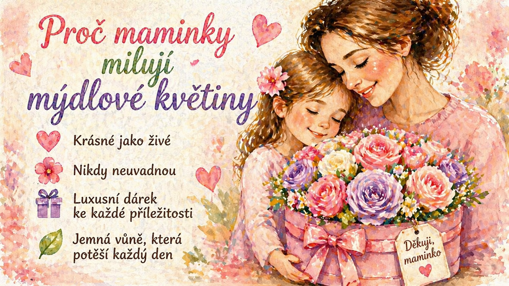 Proč maminky milují mýdlové květiny