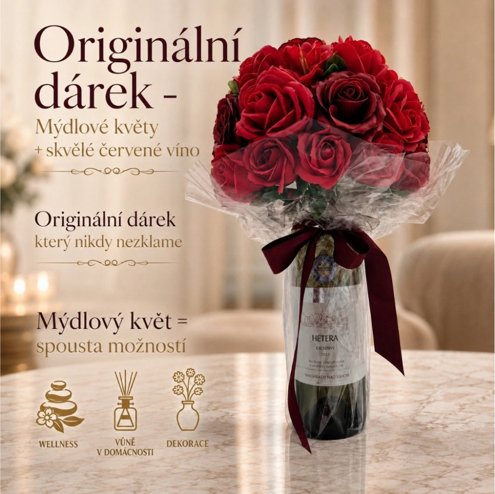 Mýdlová kytice Vinium