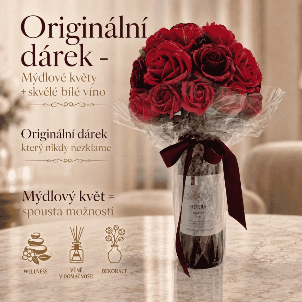 Mýdlová kytice Vinium - Bílé Víno