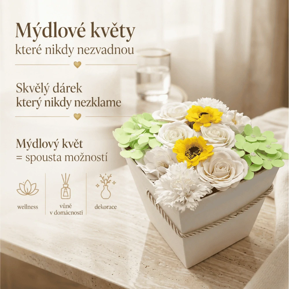 Mýdlové květy Luna - Kytice která potěší