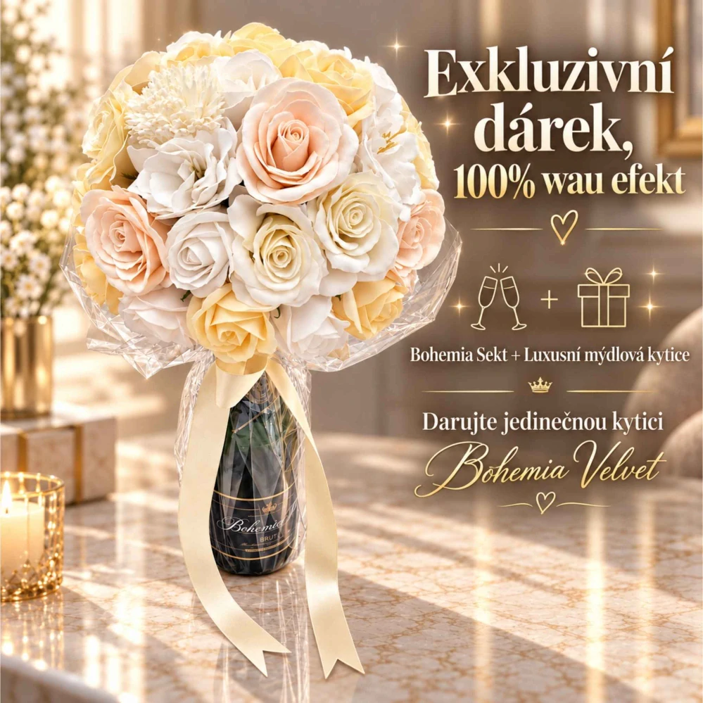 Bohemia Lady | Mýdlová kytice a šampus