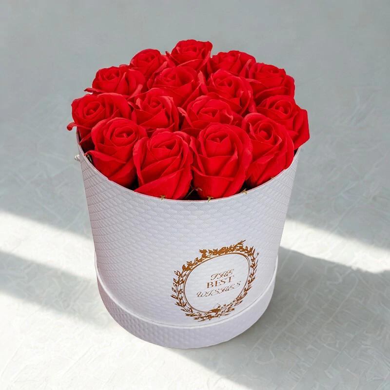 Mýdlová Kytice Best L | Bílý Flower Box
