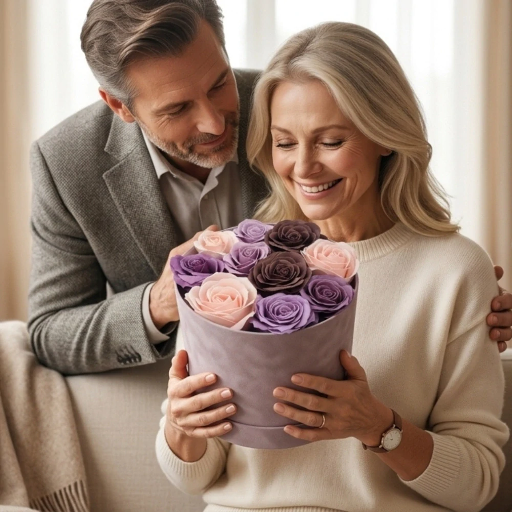 Velméra – luxusní mýdlová kytice ve flower boxu