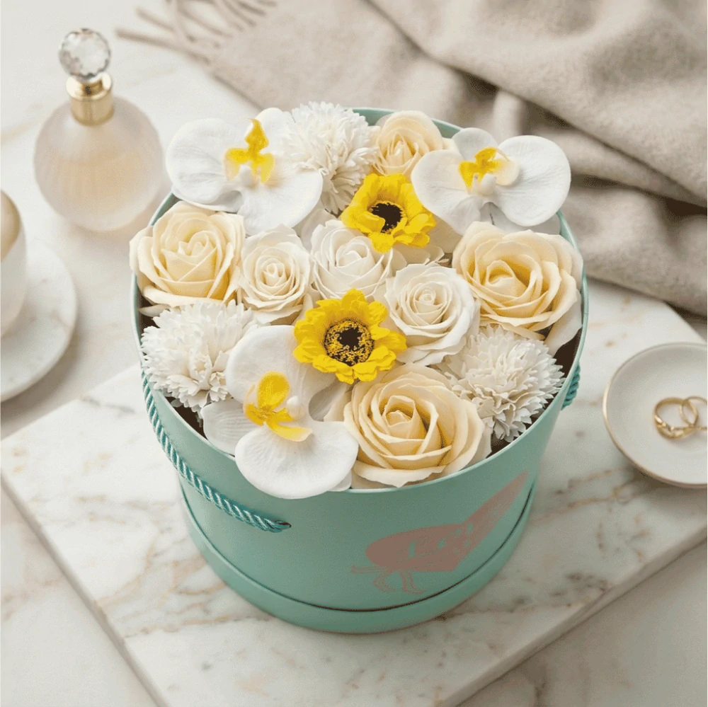 Mýdlová kytice Solea - Mýdlové květy ve Flowerboxu