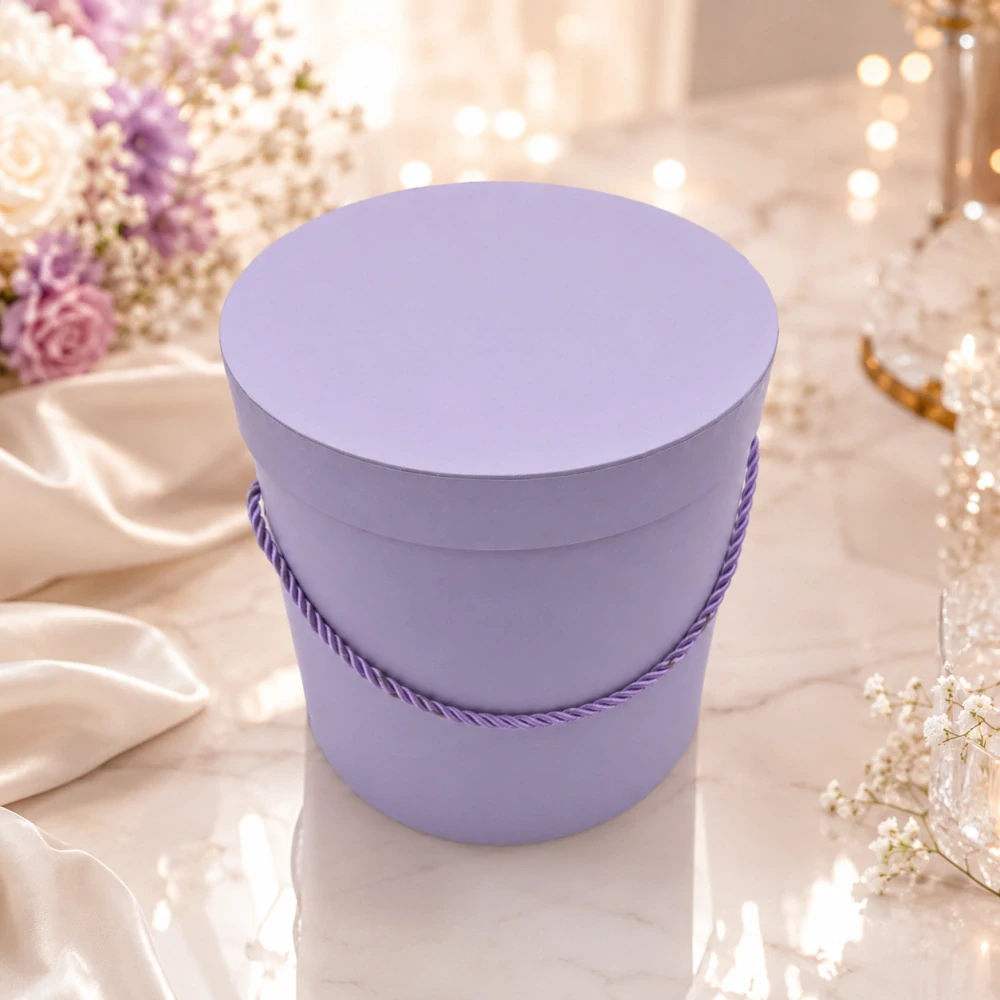 Luxusní velká Mýdlová Kytice Evelin | Fialový Flower Box 