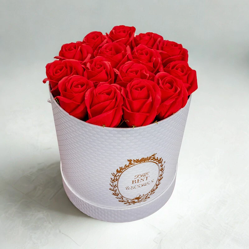 Mýdlová Kytice Best L | Bílý Flower Box