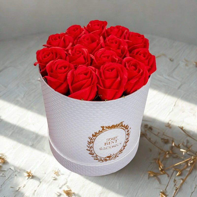 Mýdlová Kytice Best L | Bílý Flower Box
