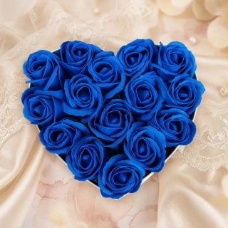 Mýdlová Kytice Blue L | Srdce z lásky